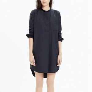 Madewell Flannel Latitude Wool Blend Shirtdress in Charcoal Grey Size XS